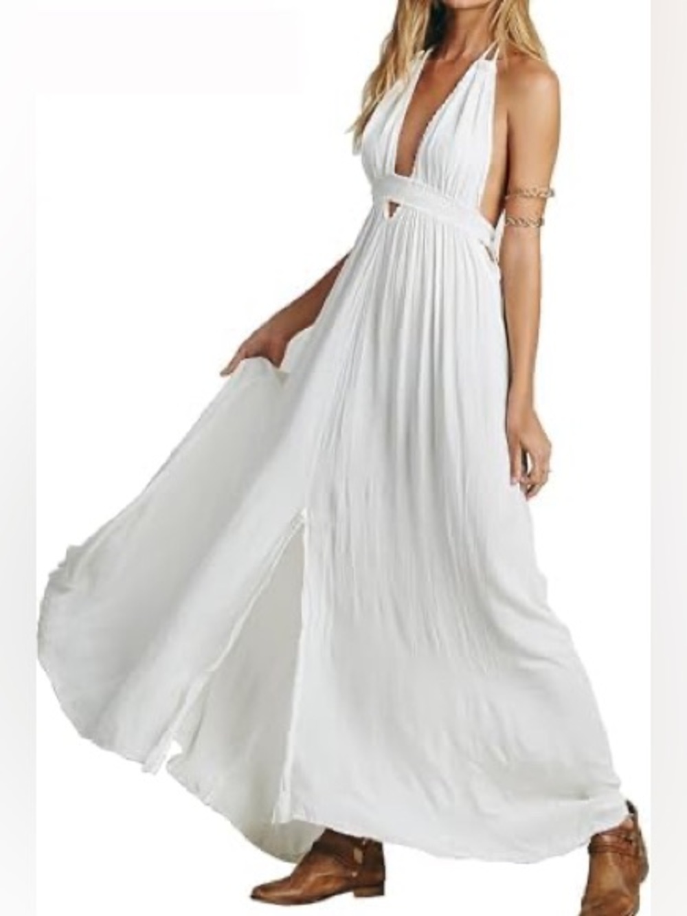 FREE PEOPLE Look into the sun maxi (color is light grey)